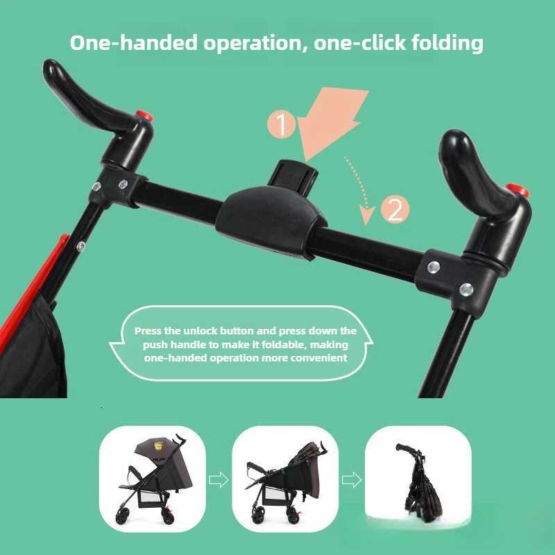Baby Stroller Is Lightweight Foldable Easy To Sit and Lie Down Shockabsorbing Multifunctional Fourwheeled W250910
