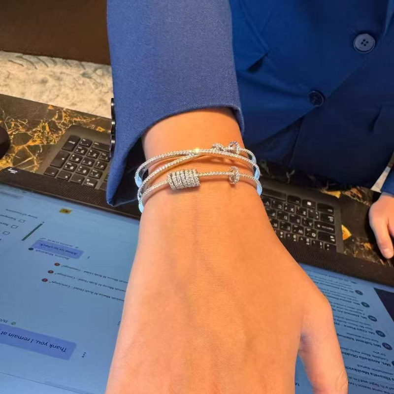 Bracelet designer Luxury jewelry rings for Women Same series bracelets ring Copper plated with platinum or gold Fashion Premium texture Holiday vacati