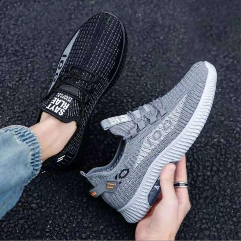 Soft soled summer mesh shoes, breathable mesh shoes, anti slip and wear-resistant, casual low cut men's shoes, sports shoes