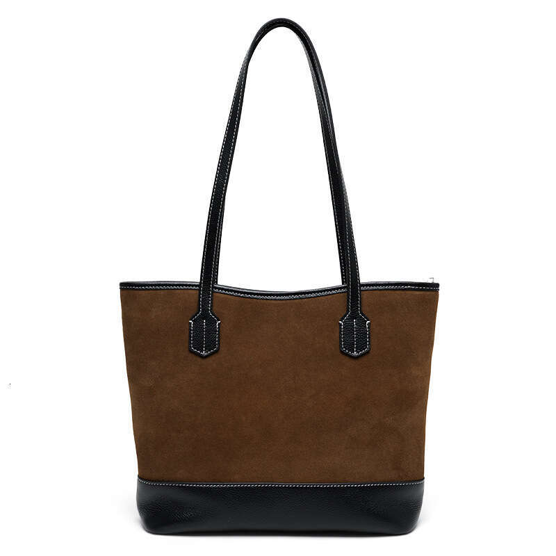 Luxury bag New Commuting High End Genuine Leather Tote Large Capacity Women s Silk Glossy Matte Cowhide Shoulder Bag