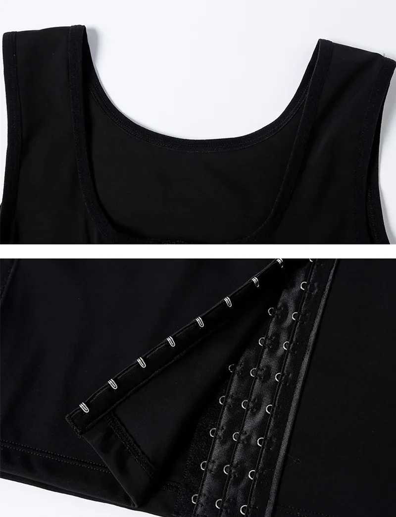 CXZD Men Body Shaper Slimming Chest Push Up Corset Compression Waist Building Shapewear Vest Correct Posture Hooks Vest W250910