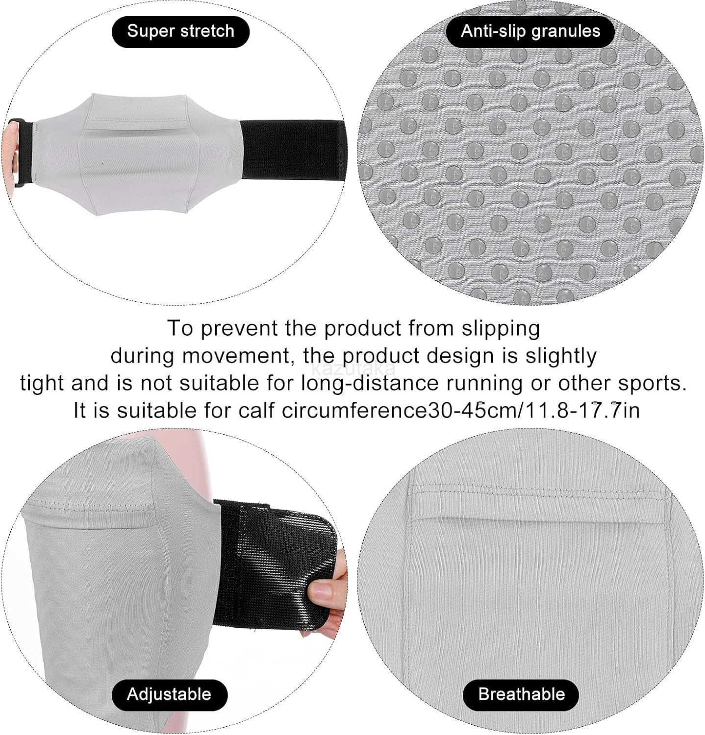 Leg Phone Holder Cell Phone Leg Straps Ankle Wallet Thigh Phone Holder Wallet Calf Straps Adjustable Arm Pouch Non Slip Sports Armband Storage Bag for