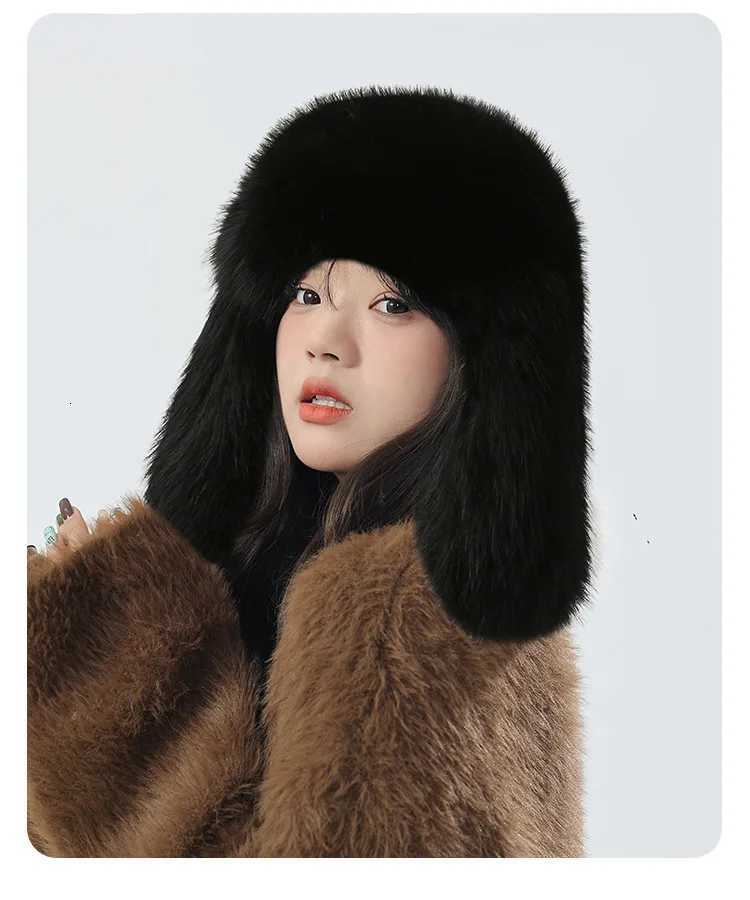 Winter Keep Warm Lei Feng Hat Women Faux Fur Outdoor Thicken Trper Earfl Ski C Beanies Pulr Cs MenXJ250910