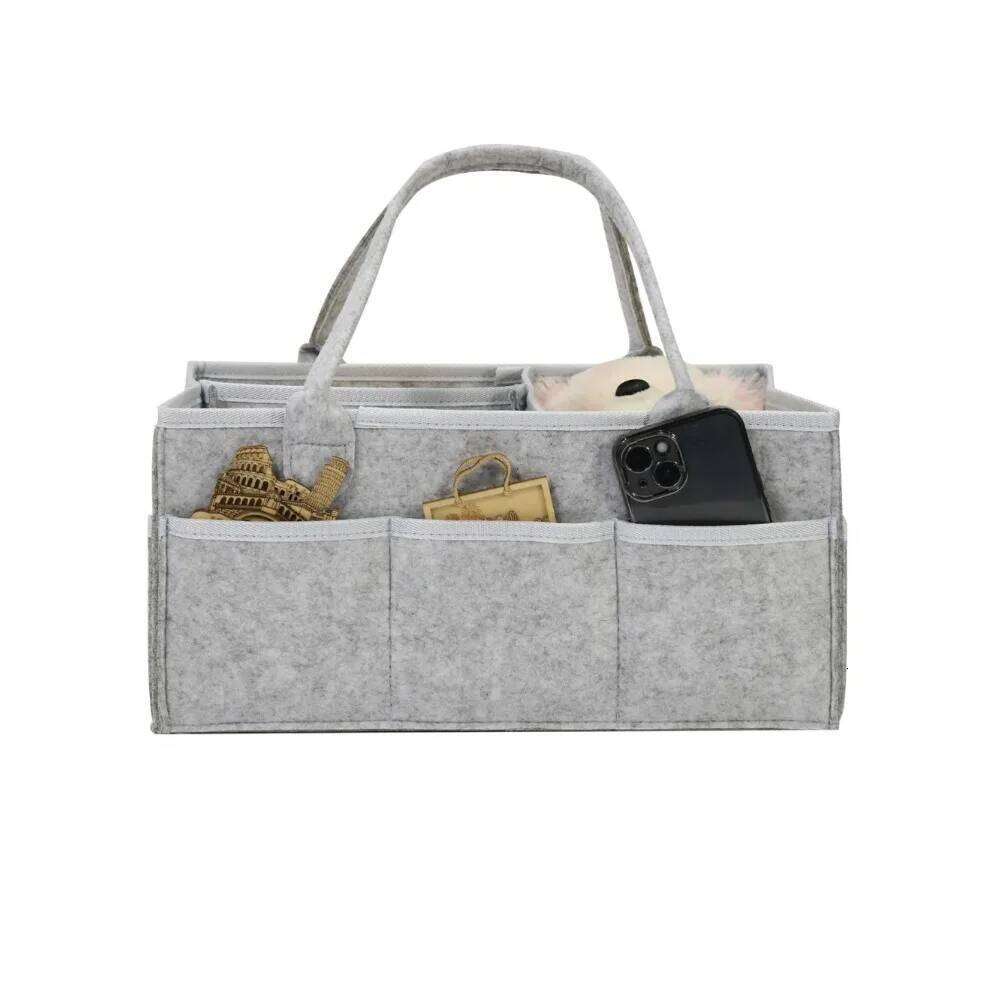 Baby Stroller Organizer - Foldable Mommy Tote Bag Diaper Storage Hanging Basket | Portable & Thicken Design for Easy Access