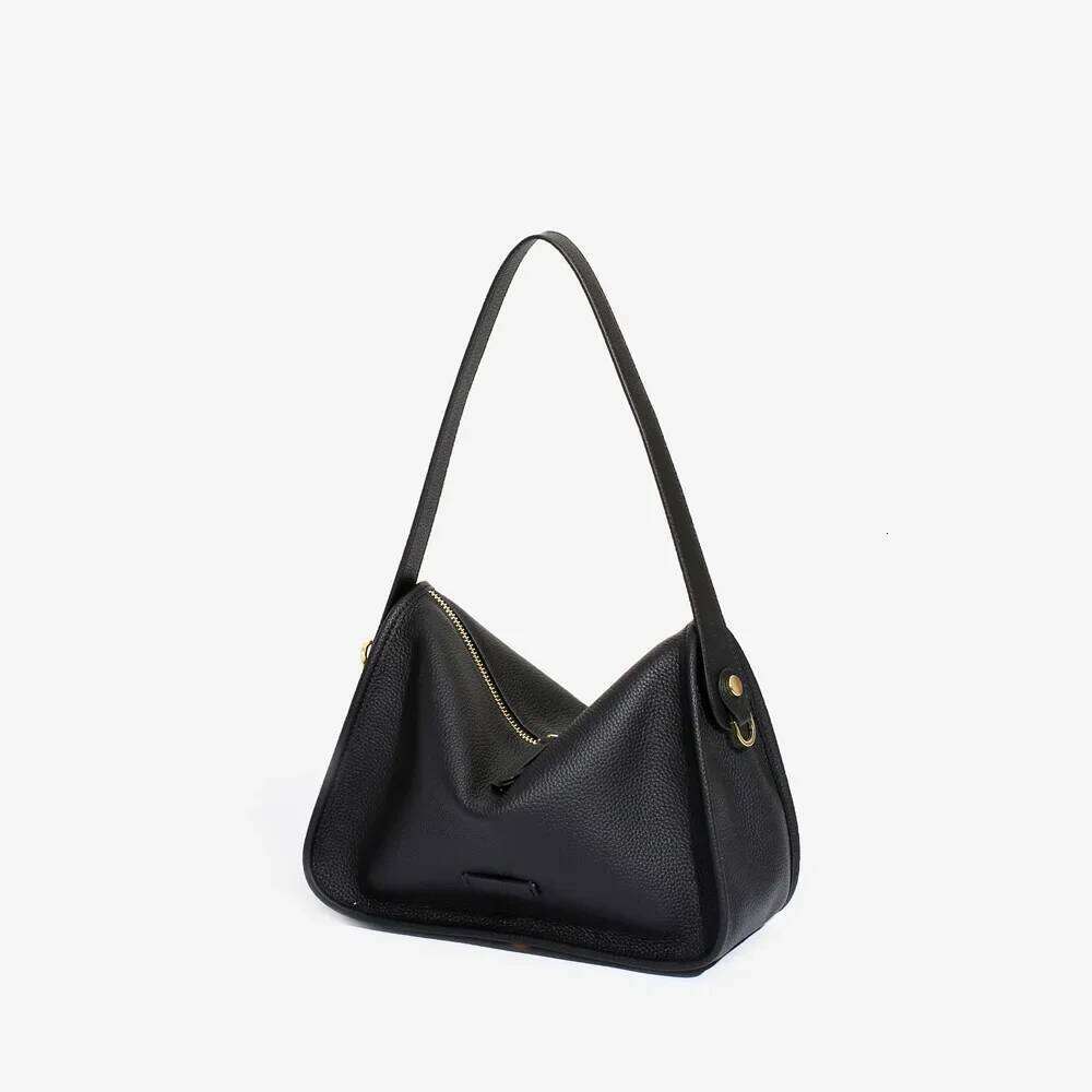 Ins Chic Trendy Original Design Shoulder Bags 100% First Layer Cowhide Leather Women's Handbag Portable Square Crossbody Bag