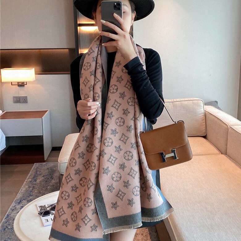 Autumn Winter Imitation Cashmere Air-conditioned Room Long Outerwear Shawl Double-sided Warm Neck Scarf