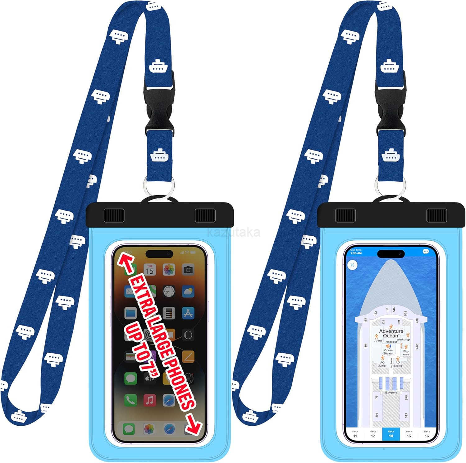 Waterproof Phone Pouch wTouch SCREEn Extra Large Dry Case for 7 Phones iPhone 15 14 13 Max S24 Ultra Pixel 8 OnePlus 12 2Pack for Trave Z250910