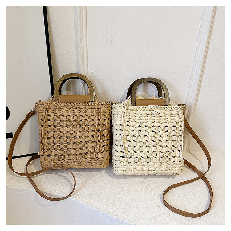 2025 new woven shoulder bag designer crossbody bag casual women's small square bag