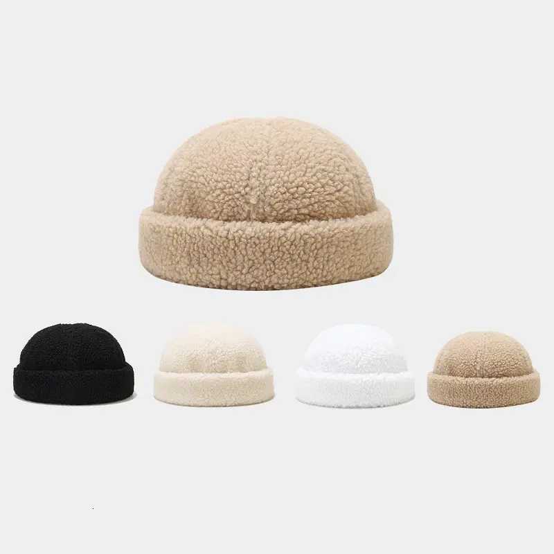 2025 Winter Cotton Solid Warm Docker C Briml Hat Skullies Beanie Hats Landlord Sailor C Men and Women 02XJ250910