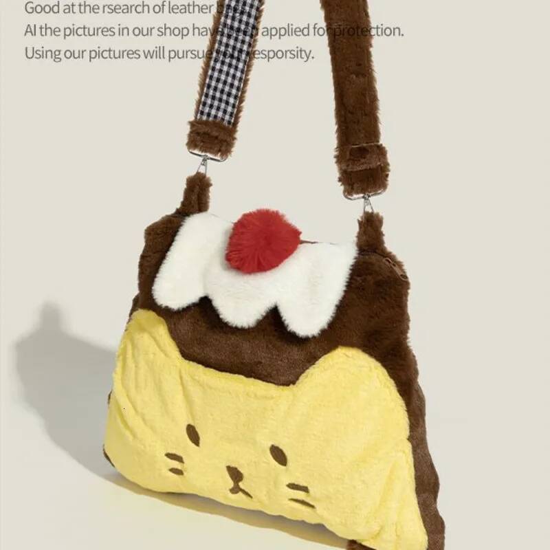 CY Cat Backpack Y2K Kawaii Plush Japan Contrasting Pudding Middle High Back To School Large Capacity Class Bag New high-quality
