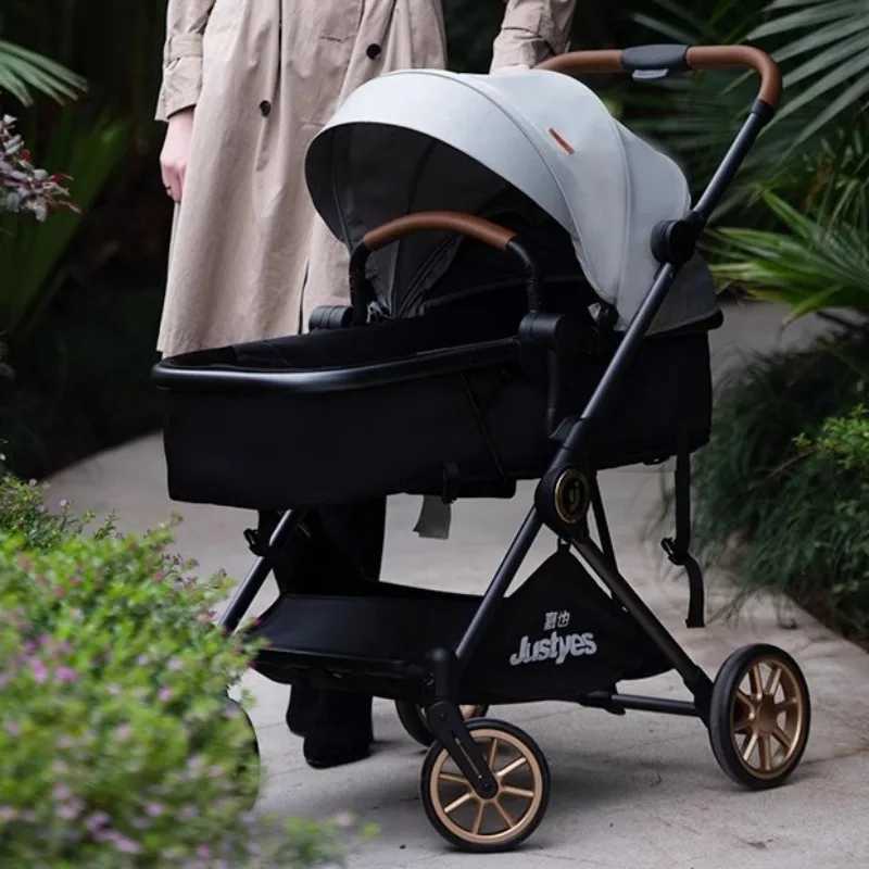 Luxury Highview Baby Stroller Twoway Foldable Baby Stroller Portable Outdoor Fourwheel Shockabsorbing Baby Stroller W250910