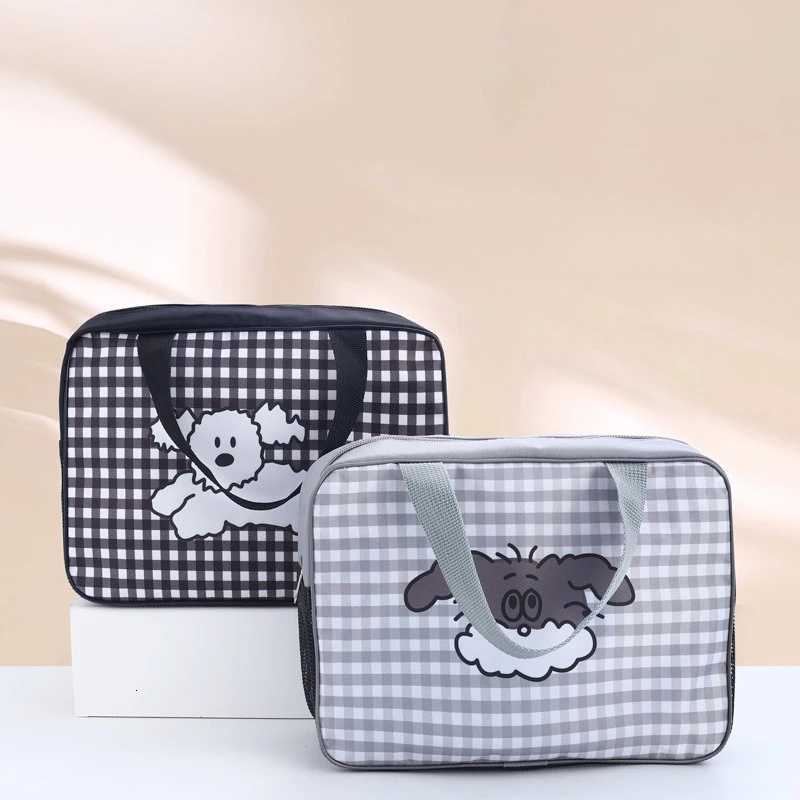 Portable Travel Cosmetic Bags Women Plaid Design Makeup Bag LargeCapacity Bath Wash Bags Multifunction Waterproof Storage CaseXJ250910