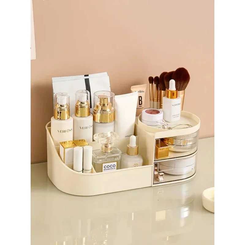 Large Capacity Cosmetic Storage Box Makeup Drawer Organizer Jewelry Nail Polish Makeup Container Desktop Sundries Storage BoxXJ250910