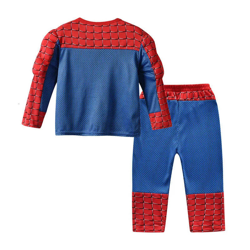 Disney Kids Boys Raimi Spiderman Cosplay Costume Party Halloween Muscle Suit Spider Man Superhero Suit Girls Tops Pants SetXJ250910