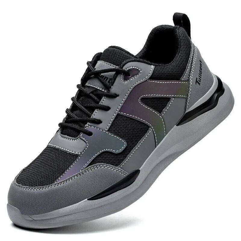 Sneakers Steel Toe Men Safety Puncture-Proof Work Shoes Boots Indestructible Footwear Security Lightweight