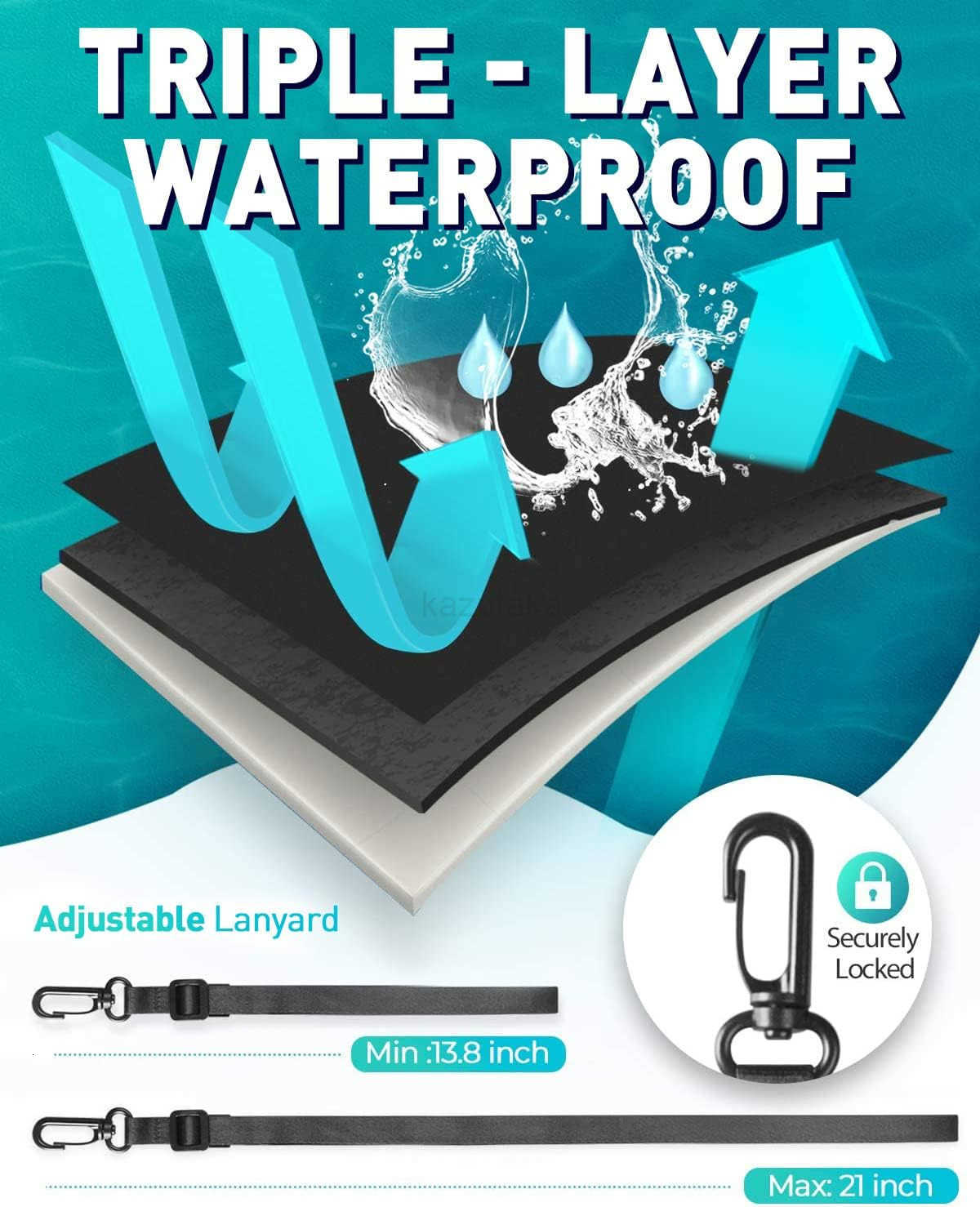 Waterproof Pouch for iPhone Waterproof Phone Bag Travel Essentials Cruise Accessories Must Haves4Pack Black Z250910
