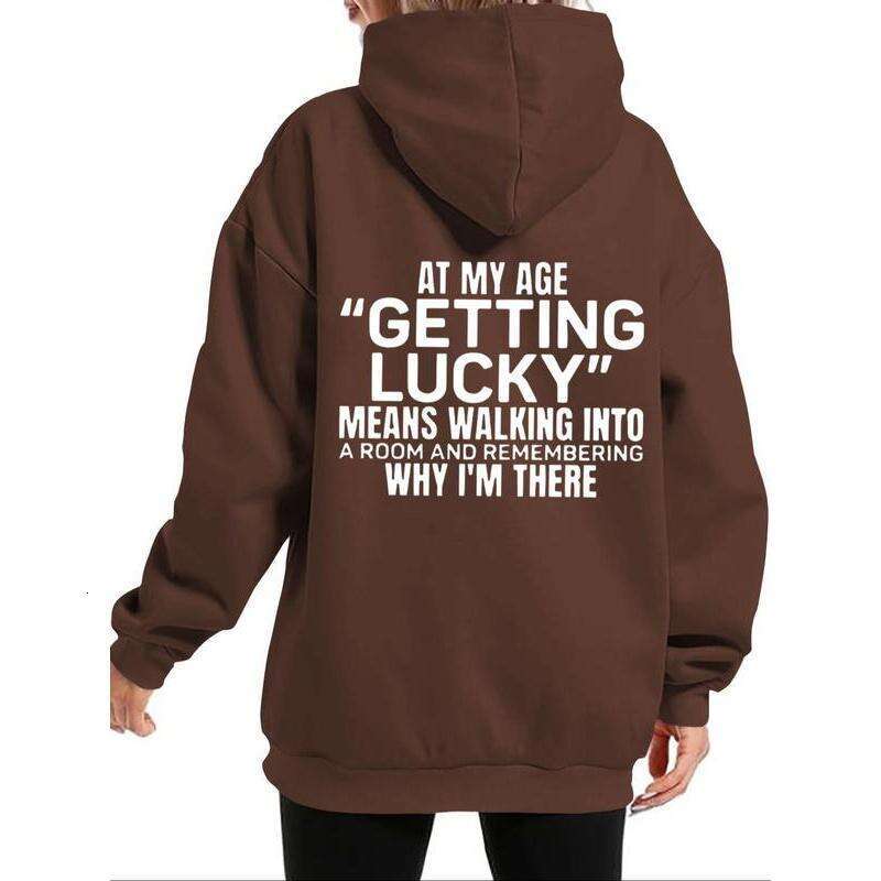 Women's Let Print Drop Shoulder Drawstring Hoodie, Fashion Casual Kangaroo Pocket Hooded Sweatshirt Daily Holiday Outdoor Wear, Women Clothing fo
