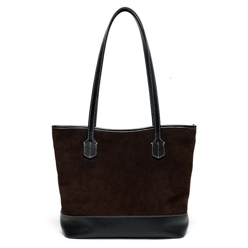 Luxury bag New Commuting High End Genuine Leather Tote Large Capacity Women s Silk Glossy Matte Cowhide Shoulder Bag