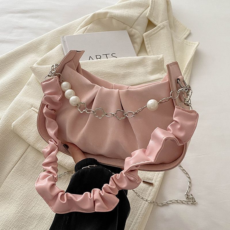 2025 This Year S Trendy Niche Underarm Bag For Free Shipping Luxury Bag Women Summer Fashion Pleated Chain Bag Stylish Designer Bag Versatile Shoulder