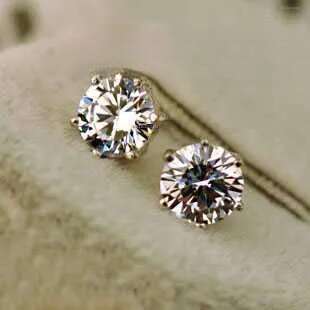 Designer Mens womens lovers Stud Jewelry High Quality Fashion 0.5ct1ct2ct 6 prong 100% Sier moissanite Dia Earrings For wedding boy