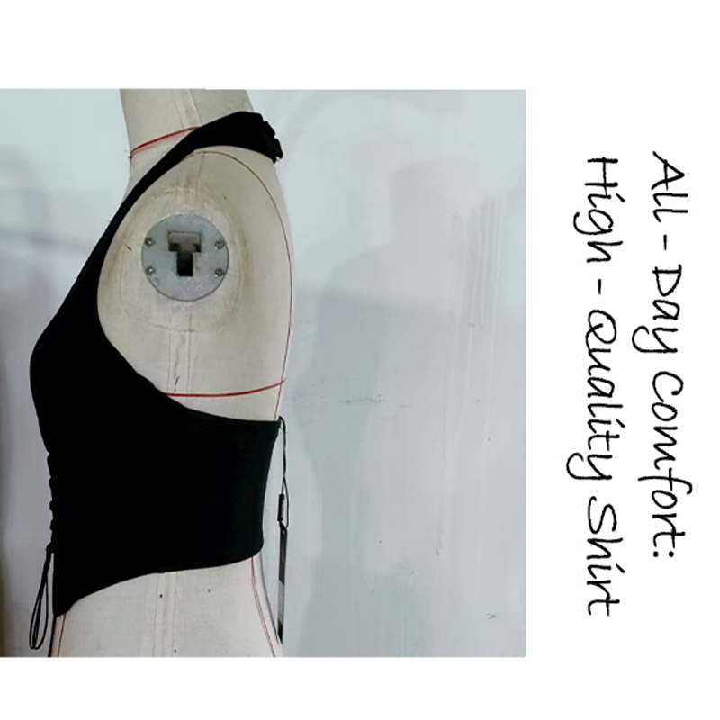 Women's Tanks Women's Black Deep V Neck Lace - Up Corset Crop Top, Sleeveless Trendy Party Clubwear