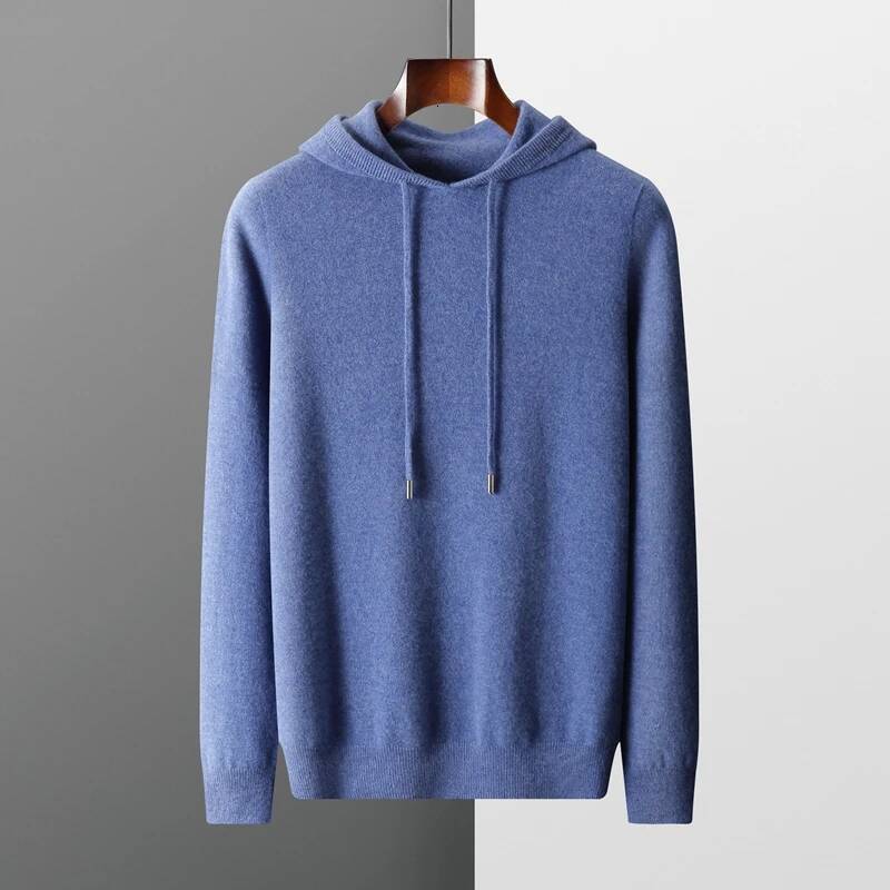 Men's female cashmere One-piece ready-to-wear Hoodie 100% Merino Wool Knitted Sweatshirt Autumn Winter Casual Large Top Long dongdumaoyi