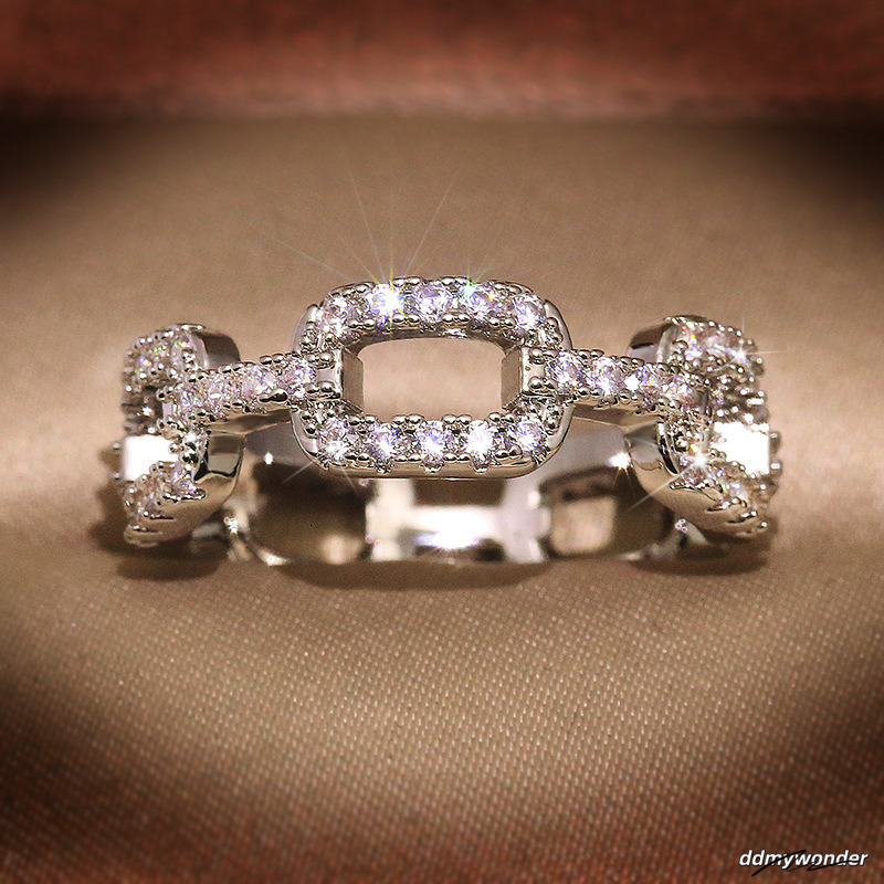 2025 New High-End Designer Women's Jewelry Wedding Niche Design All-Dia Heart Ring, Fashionable Index Finger Ring For Women ddmywonder ddmywonder