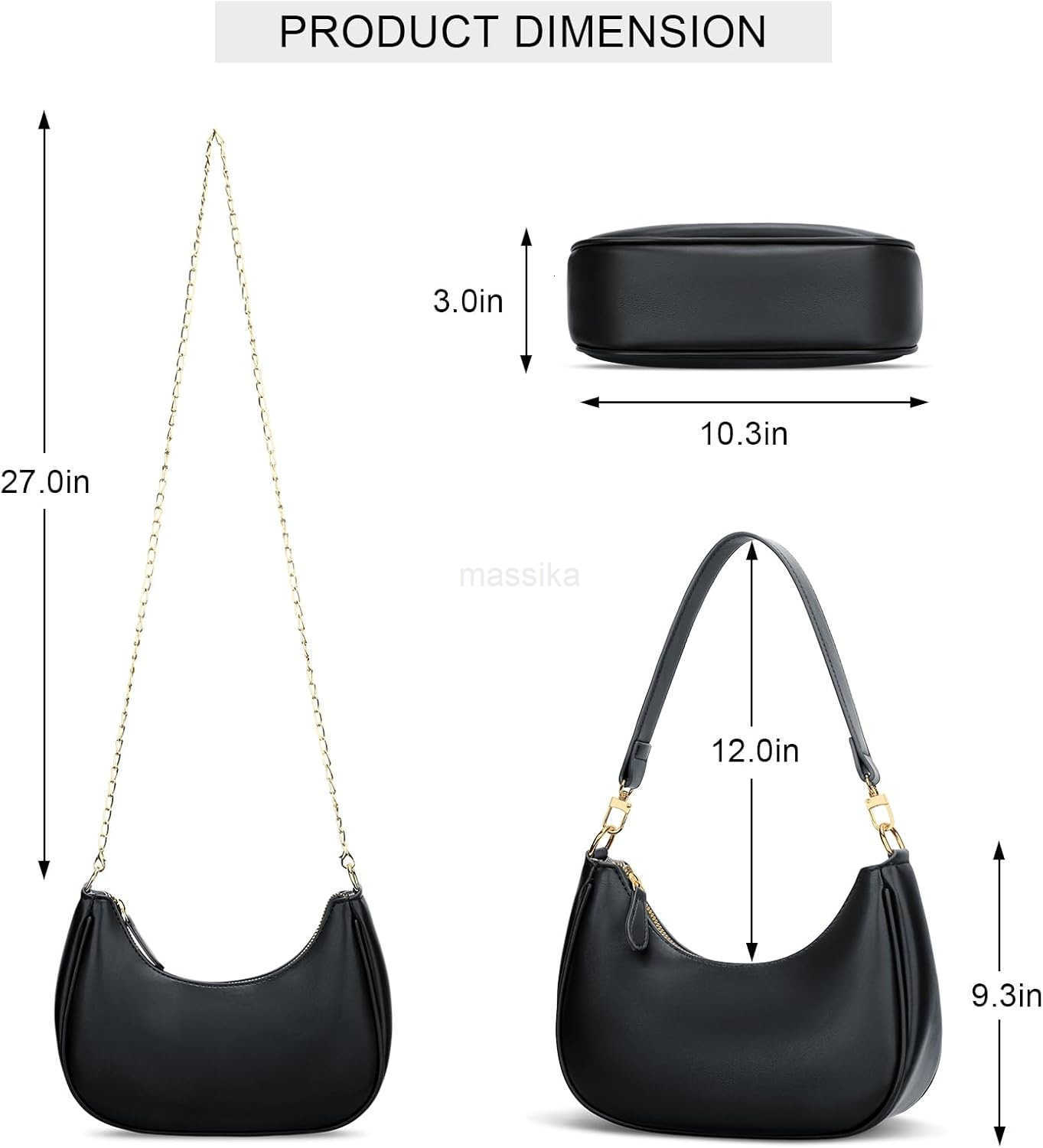 Shoulder Bag for Women Small Purse Cute Clutch Hobo Handbag Trendy Crescent Bag M250910