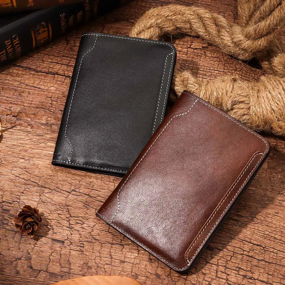 Genuine Leather Passport Holder Cover Wallet Travel Essentials RFID Credit Card Holder Men Women International Travel Accessorie250906