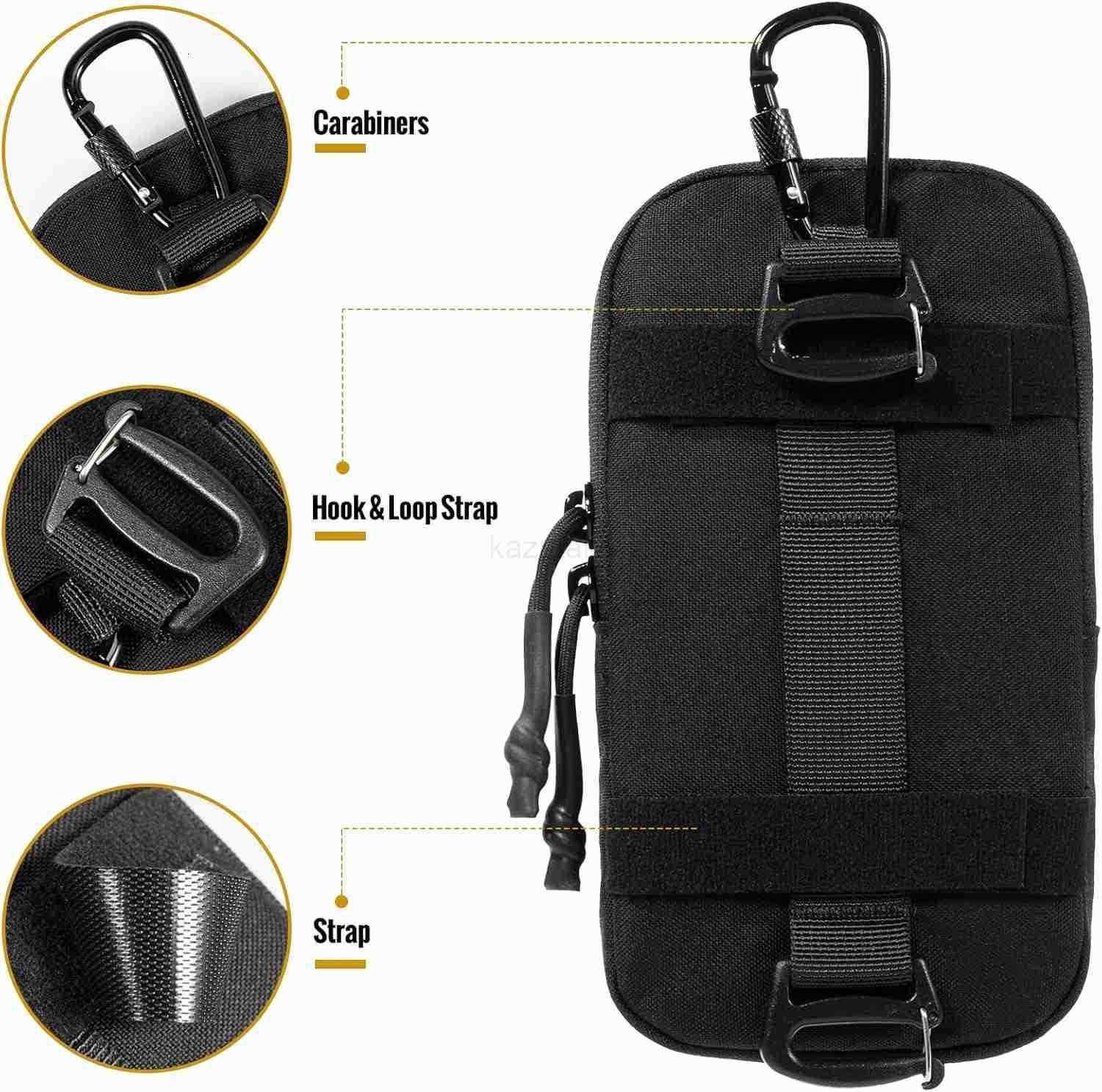 Cell Phone Holster Belt Holder Molle Pouch Cell Holder for Belt with Loop Cell Pouches for Screen Size 4767 Z250910