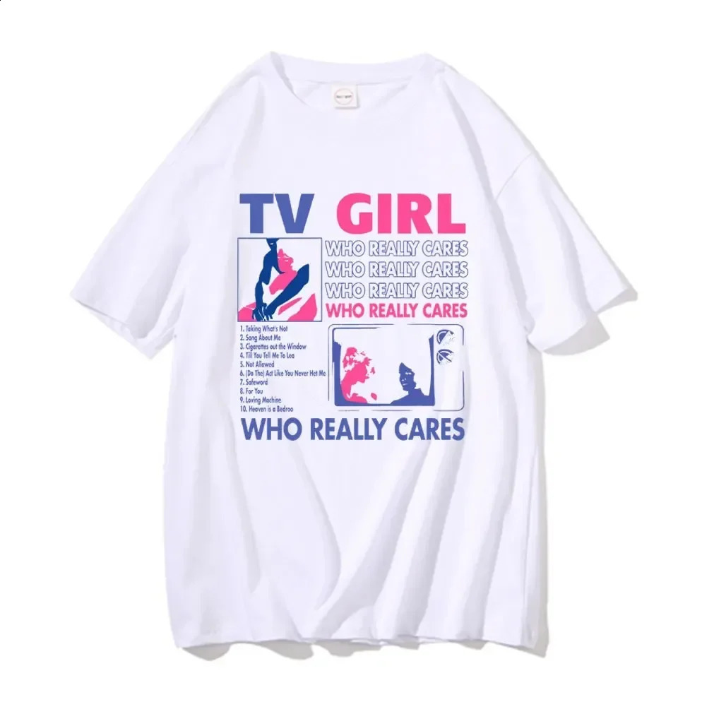 Trend Tv Girl Lovers Rock Song Print Tshirt Men Women Cotton Hip Hop Oversized Short Sleeve T Shirt Streetwear Tops Tee 250910