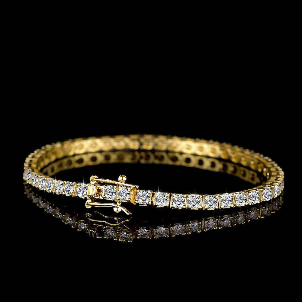Newest Full S Women Bracelet for Wedding Engagement Rose Gold Plating VVS Dia Moissanite Jewelry