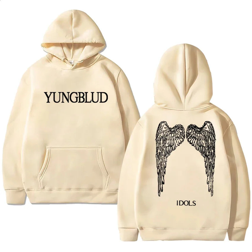 2025 in Idols Wings punk Grunge Hoodie Men YUNGBLUD Double Sided printed streetwear Unisex Sweatshirt 250909