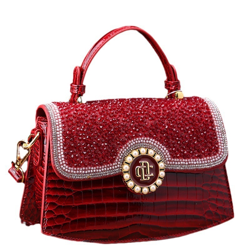 2025 Designer's New Diamond Inlaid Handbag Shoulder Bag Fashion
