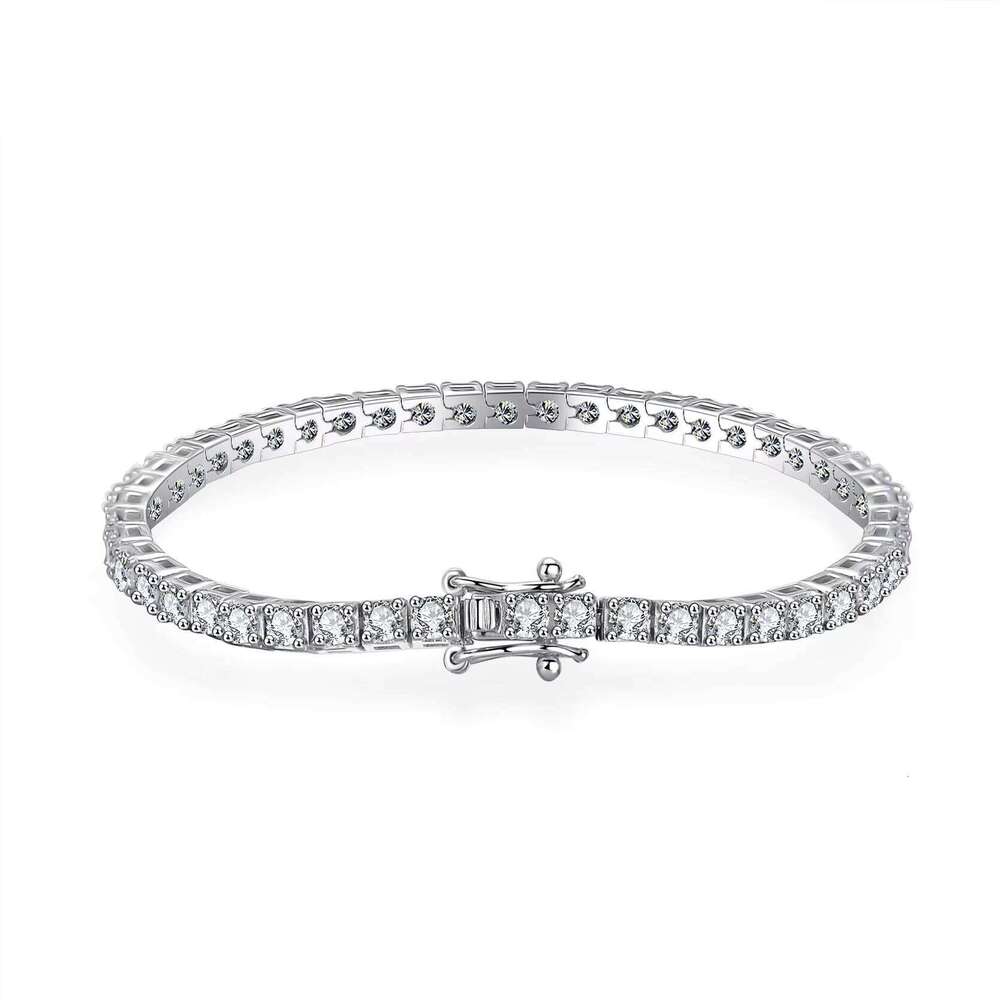 Newest Full S Women Bracelet for Wedding Engagement Rose Gold Plating VVS Dia Moissanite Jewelry