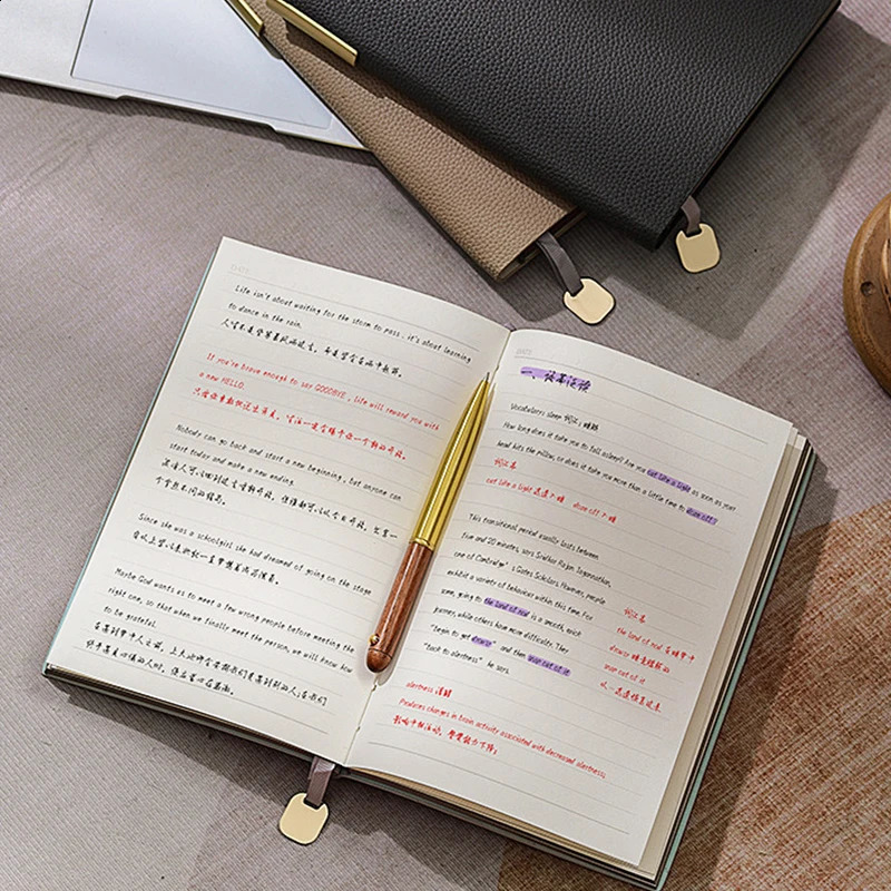 Engrave Name PU Leather Notebook A5 Business Office Student To Do List Personalized Simple Diary Books Stationery Gift250906