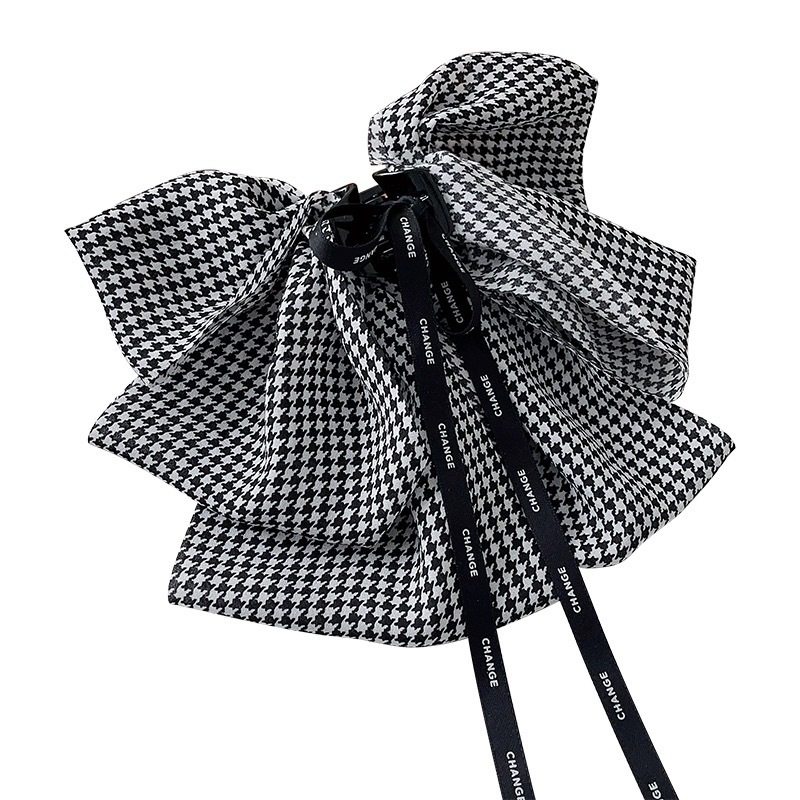 Mesh Sweet Starry Sky Bow Ribbon Claw High-End Low Ponytail Clip Back of Head Bun Hair Accessories