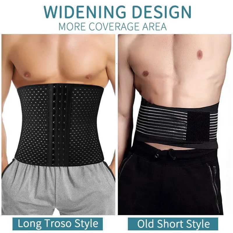 Mens Waist Corset Abdomen Reducer Slimming Belt High Compression Shapewear Modeling Strap Workout Girdle Faja W250910