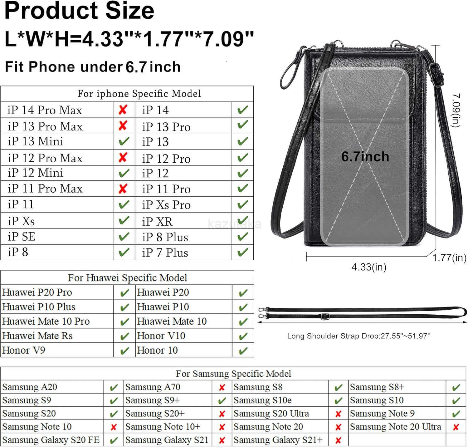 Small Crossbody Bags for Women PU Leather Cell Phone Purse Wallet with CARD Slots Z250910