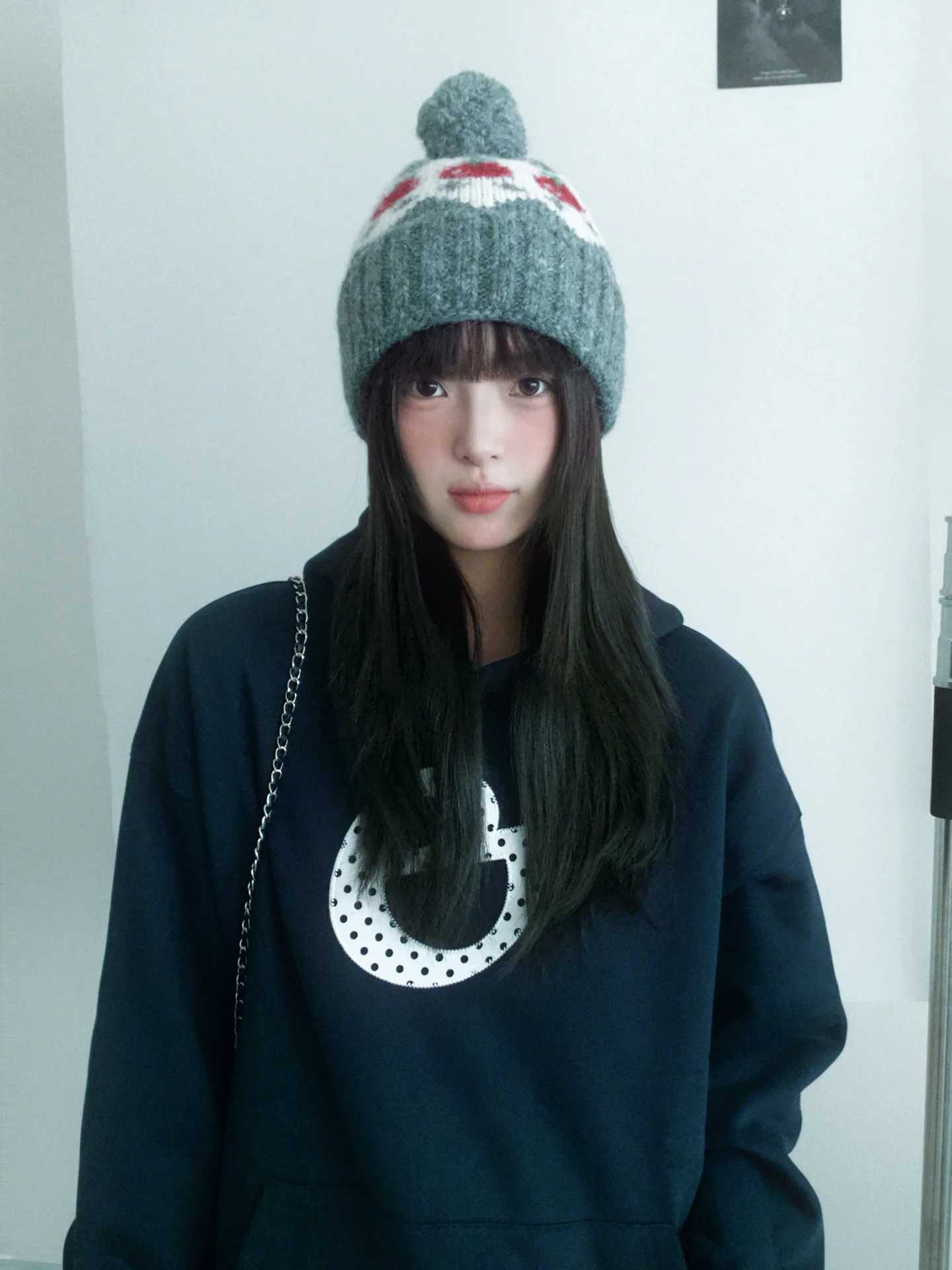 Woolen Hat For Women Autumn And Winter Warm Versatile Knitted Hat With Earmuffs Mountaineering Knitted HatXJ250910