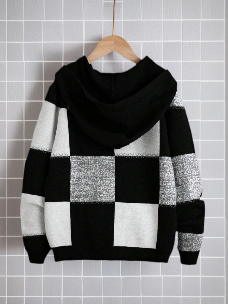 Children's hooded sweater Cozy Childrens Hoodie - Soft Knit Sweater for Kids 3075