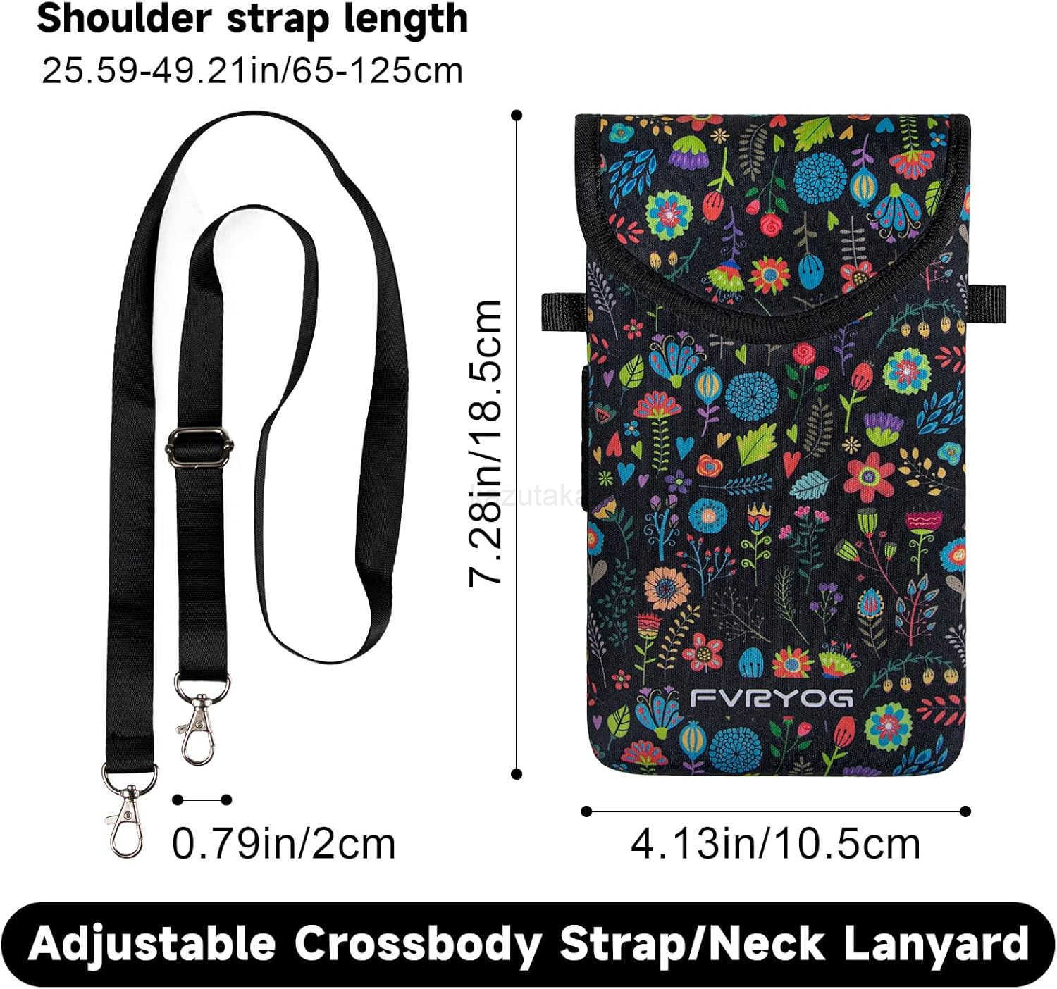 Phone Sleeve Pouch Case Bag for Men Women wCrossbody StrapNeck Lanyard for iPhone 1615 Pro Max Z250911