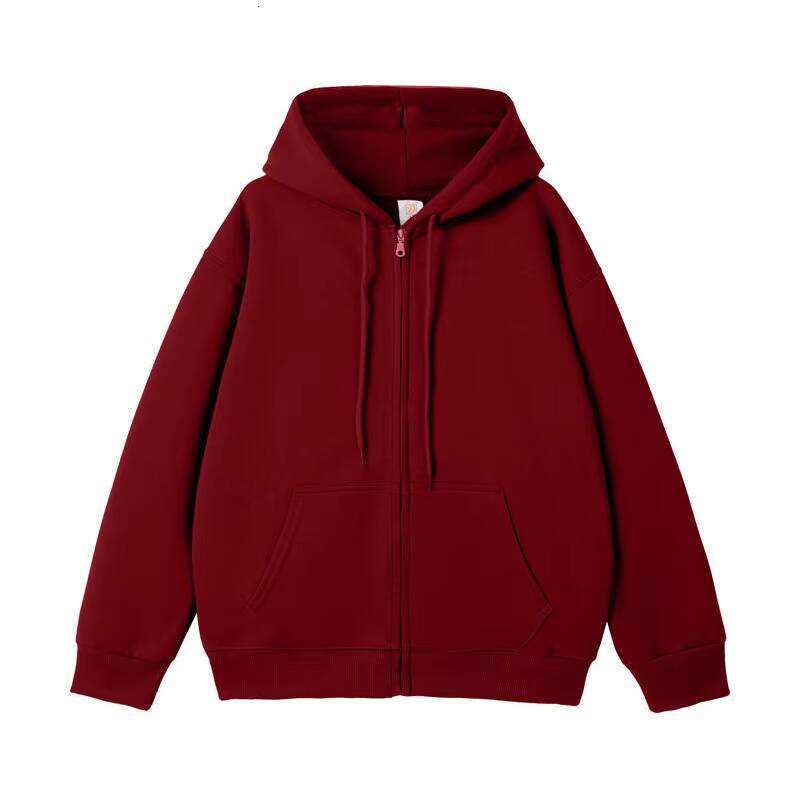 350g Unisex Streetwear Blank High-Quality Oversized Men's Zipper Hoodie