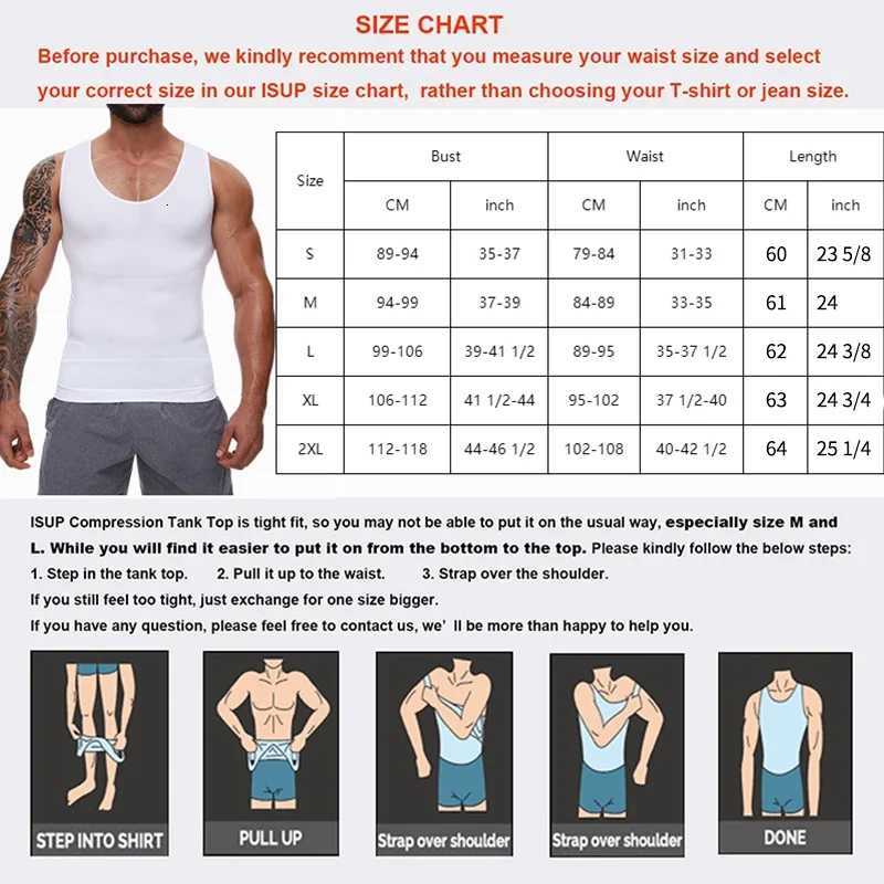 Men Body Shaper Slimming Compression Vest Undershirt Seamless Waist Tank Top Belly Control Workout Weight Loss Shapewear W250910
