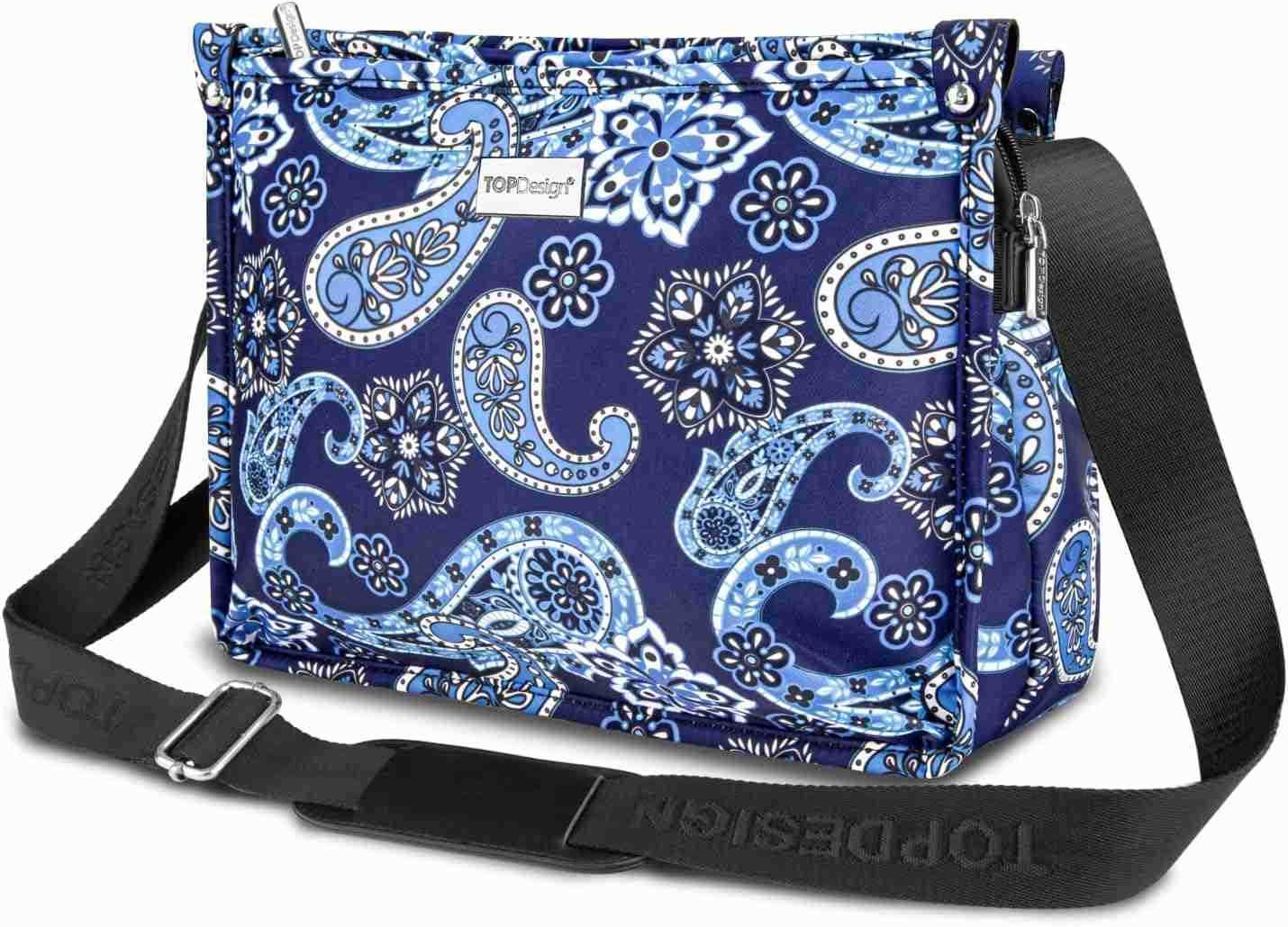 Lightweight Women Crossbody Bag Shoulder Purse with Multiple Pockets Triple Zip Handbag with Shoulder Strap Z250910