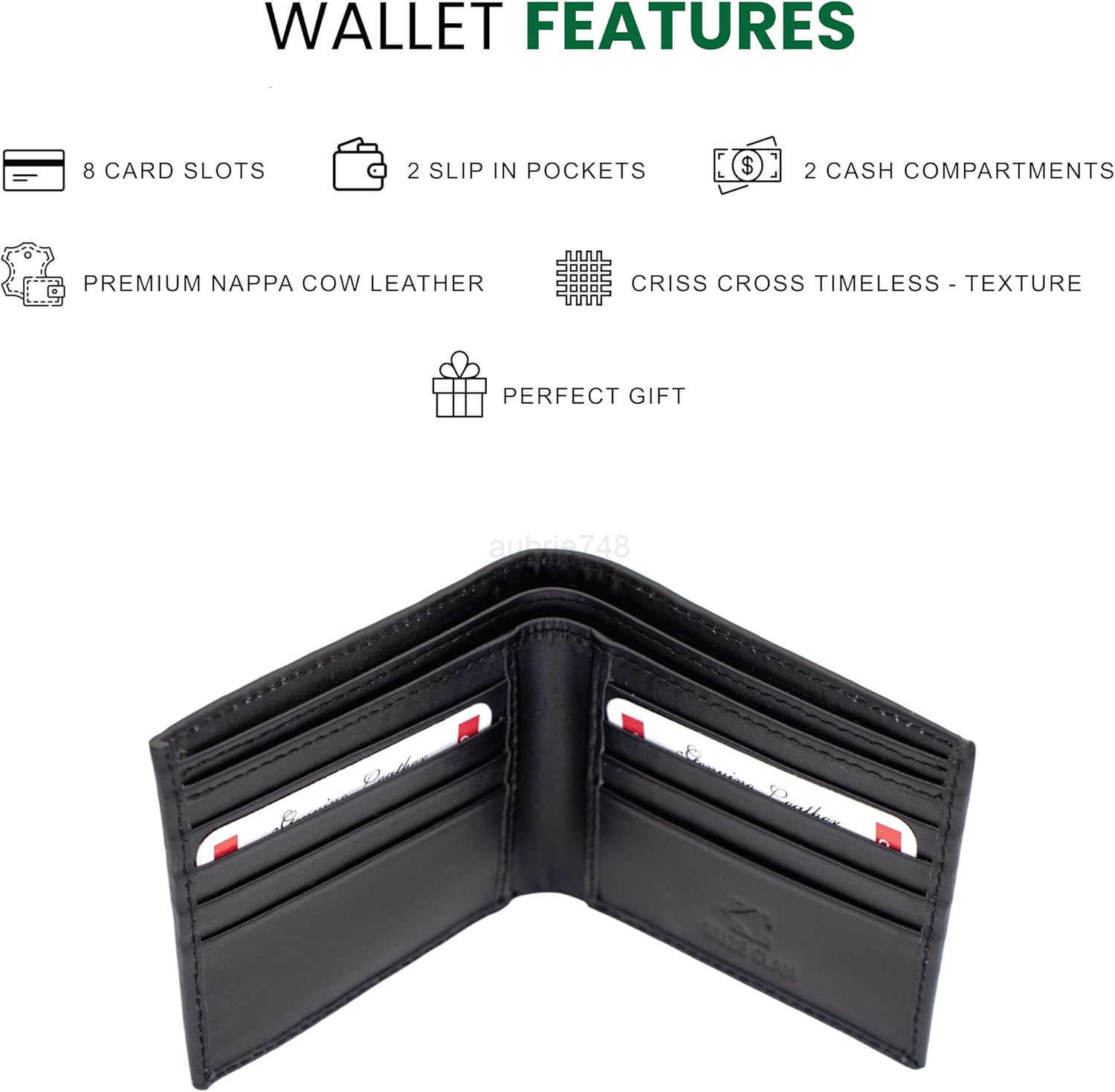 Leather Wallet Wallet for Men with Intrecciato CrissCross Design 8 Card SlotsRFID Blocking Expert Craftsmanship GiftWorthy Packaging BlackZ250910