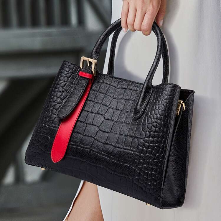 Style Texture Large Capacity Women's New Fashion Simple Commuter Handbag Elegant Single Shoulder Crossbody Bag