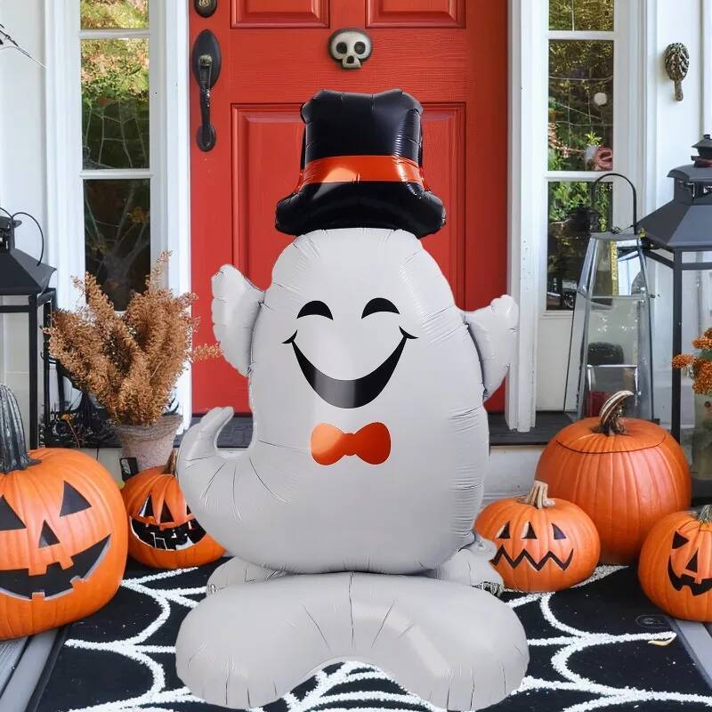 Giant Foil Balloons Iatable Witch Ghost Pumpkin Skeleton Standing Balloon Home Halloween Party Decoration Kids Gift