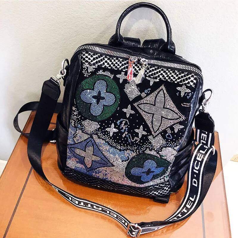 Brand Women's Backpack Colorful Dias Bagpack Large Capacity Female Fashion Shoulder Bag New Girl' Schoolbag high-quality