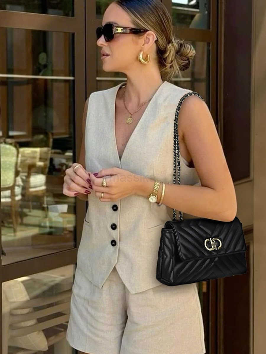 Small Quilted Crossbody Bag for Women Trendy Designer Shoulder Purse and Handbags with Chain Strap M250910